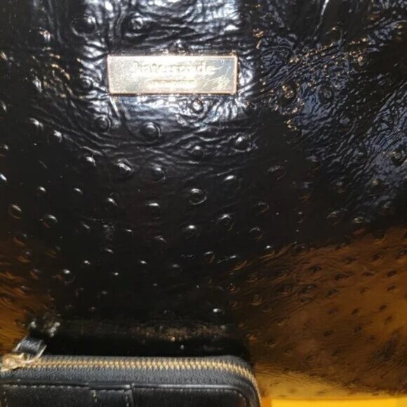Kate spade Italian patent ostrich embossed leather crossbody tote with wallet - Picture 2 of 4